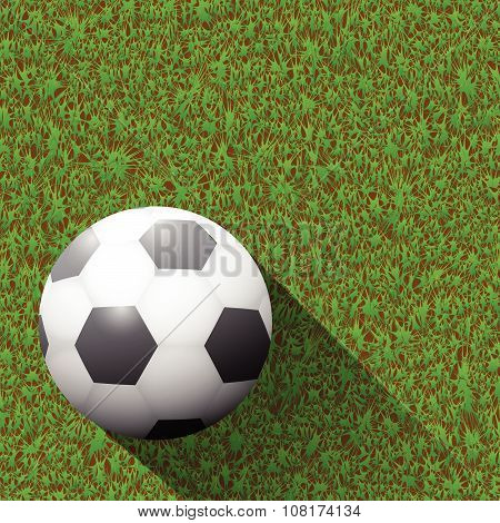 Soccer Ball On Green Field