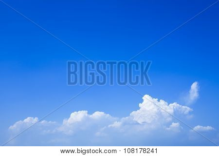 cloud in blue sky with space for background