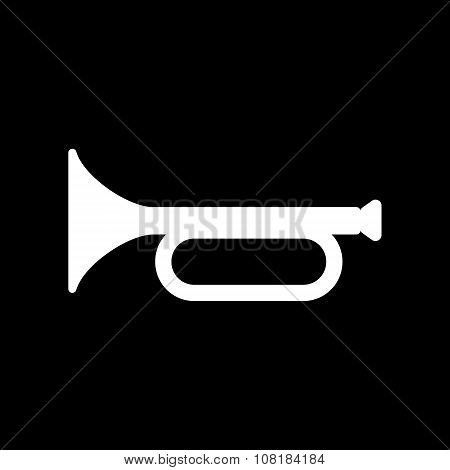 The horn icon. clarion symbol. Flat