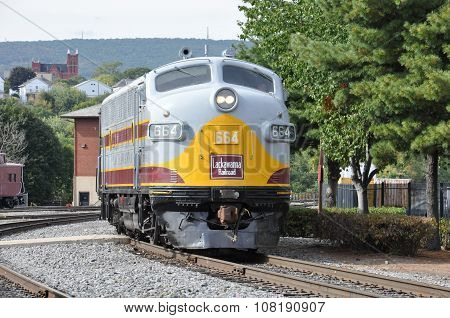 Diesel Locomotive at Steamtown National Historic Site in Scranton, Pennsylvania
