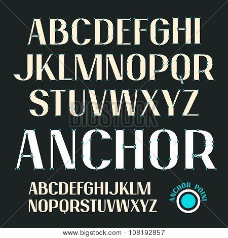 Uppercase Outline Decorative Font