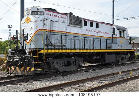 Diesel Locomotive at Steamtown National Historic Site in Scranton, Pennsylvania
