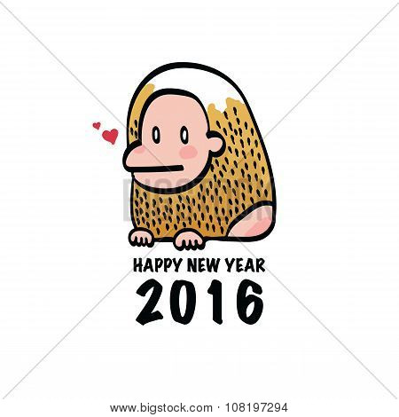 Happy New Year 2016 Monkey