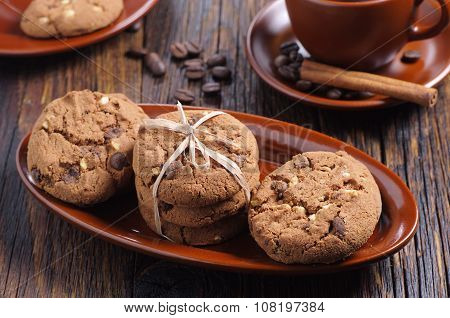 Chocolate Cookies And Coffee