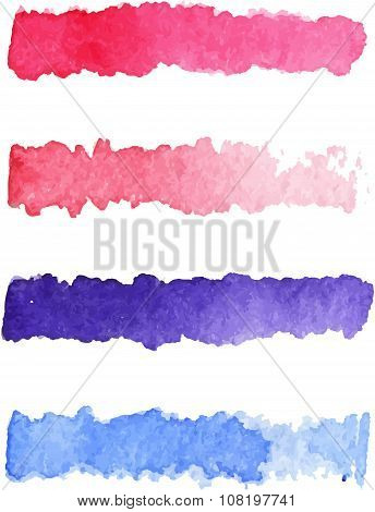Watercolor colorful palette background