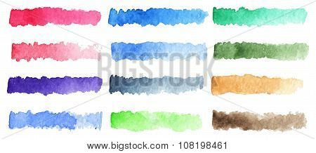 Watercolor colorful palette background