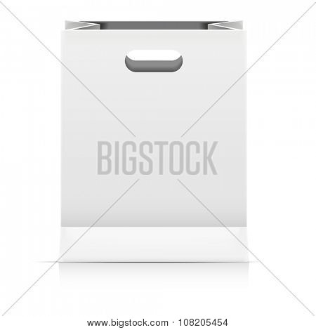 detailed illustration of a paperbag packaging template, eps10 vector
