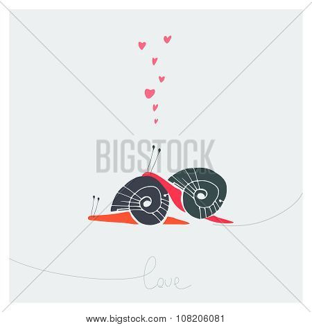 Two funny snails