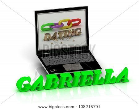 Gabriella- Name And Family Bright Letters Near Notebook