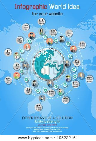 Teamwork Communication Concept Art People Flat Style World Ideas Business