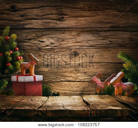 Tabletop With Christmas Tree