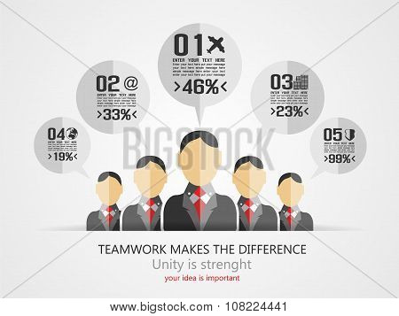 Teamwork Communication Concept Art People Flat Style Second Edition