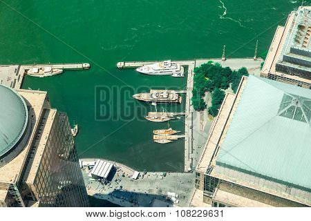 Aerial view on Brookfield Place in New York