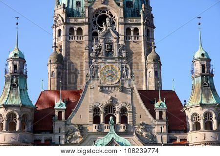 New Town Hall (rathaus) In Hanover, Germany