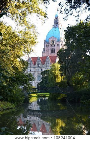 New Town Hall Building (rathaus) In Hannover Germany