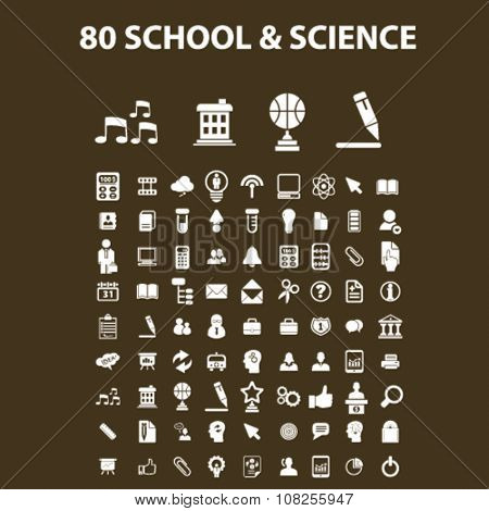 school, learning, education, icons, signs vector concept set for infographics, mobile, website, application
