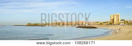 Playa De Las Vistas Beach In Los Cristianos, Tenerife, Spain