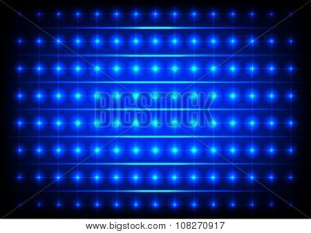 Abstract Circle Blue Lights Vector Background