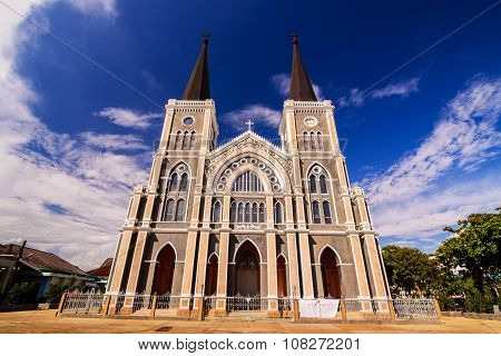 CHANTABURI THAILAND - 29 july 2015 : Old catholic church of Maephra Patisonti Niramon located in Cha