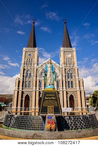CHANTABURI THAILAND - 29 july 2015 : Old catholic church of Maephra Patisonti Niramon located in Cha