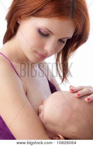 Giovane mamma e bambino.