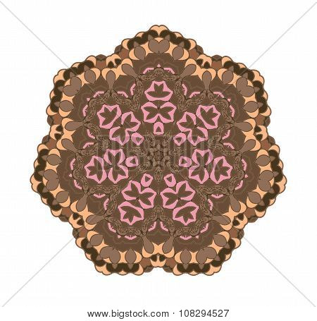 Brown circular pattern background.