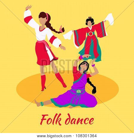 Folk Dance Concept Flat Design