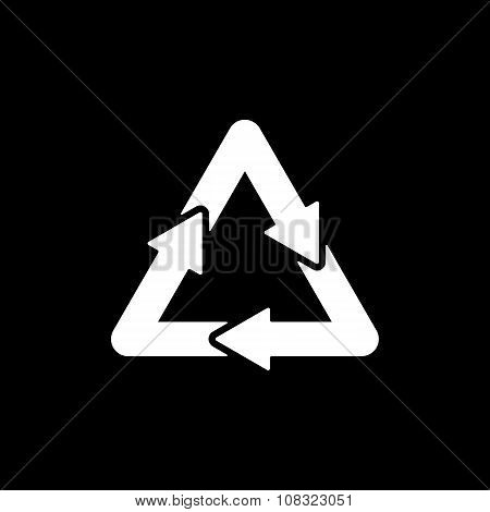 The waste processing icon. Bio symbol. Flat