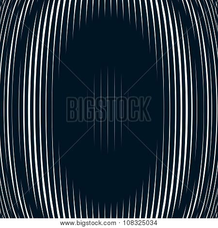 Optical Background With Monochrome Geometric Lines. Moire Pattern, Trance Effect.