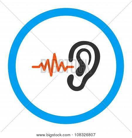 Listen Rounded Glyph Icon