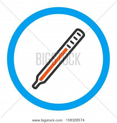 Medical Thermometer Rounded Glyph Icon