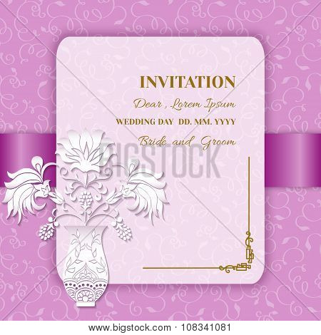 Card or wedding invitation