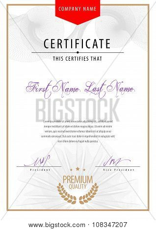 Modern Certificate.