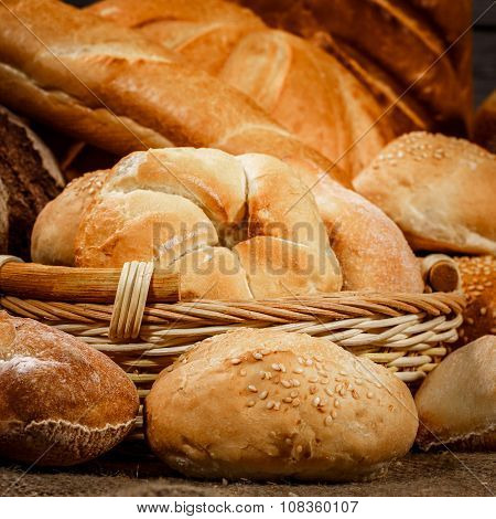 Breads and baked goods close-up