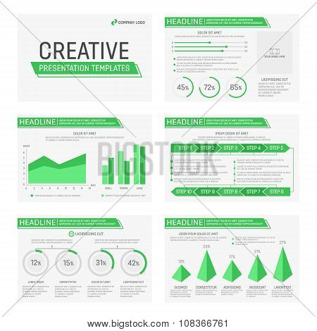 Vector template for multipurpose presentation slides with graphs and charts. Infographic element and