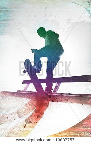 Výstřední skateboardista