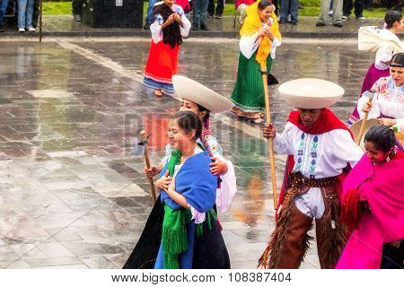 Young Indigenous Celebrating