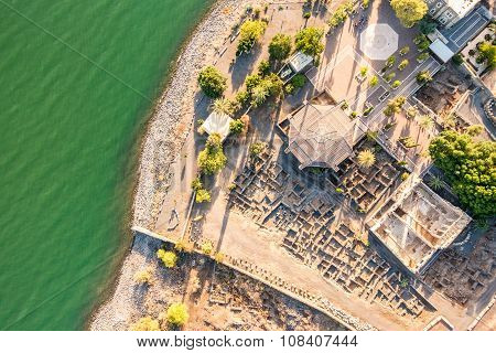 Aerial View Of Capernaum, Galilee, Israel