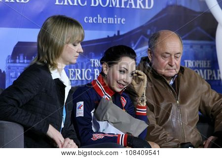 Elizaveta Tuktamysheva (rus) And Her Coaches Alexey Mishin, Tatiana Prokofieva