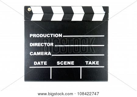 clap board on white background