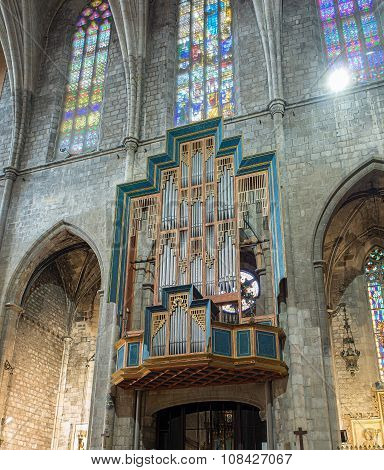 Basilica of Santa Maria del Pi. Barcelona, Spain.