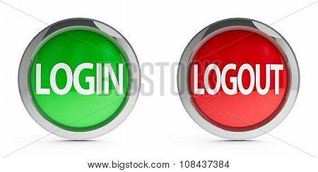 Icons Login & Logout With Highlight