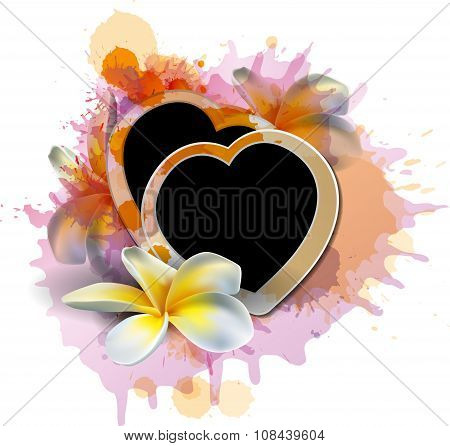 Grunge colorful hearts