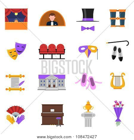 Theatre Icons Set