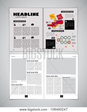 Newspaper template, vector