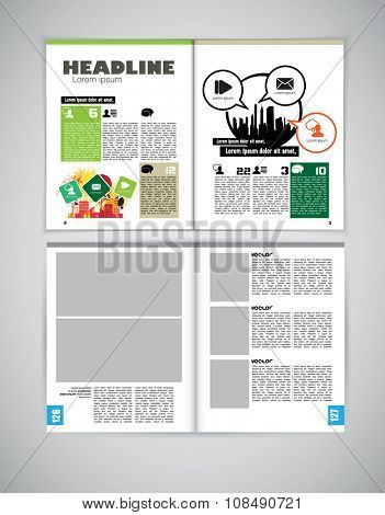 Vector of newspaper template