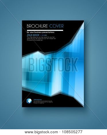 Brochure template, Flyer Design or Depliant Cover for business Brochures, presentation and magazine covers.