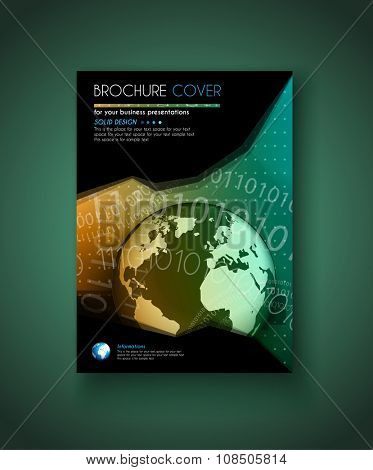 Brochure template, Flyer Design or Depliant Cover for business Brochures, presentation and magazine covers.