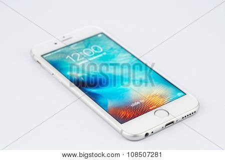 Varna, Bulgaria - November 17, 2015: Cell Phone Model Iphone 6S Has Led-backlit Ips Lcd, 12 Mp Camer