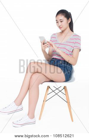 Beautiful Girl In The Room To Play The Game